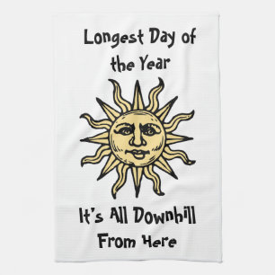 Summer Solstice Poem Tea Towel