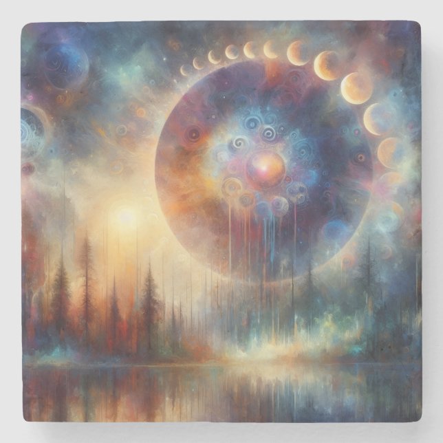 Summer Solstice Stone Coaster (Front)