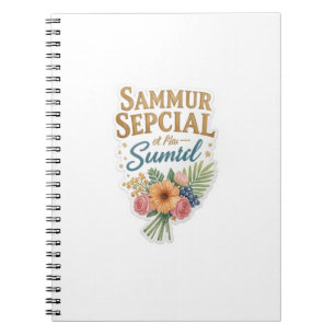 Summer Special Floral Die-Cut Sticker Vintage Notebook