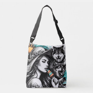 Summer Spirit – Beauty & the Wolves Crossbody Bag