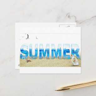 “Summer Splash Beach Postcard” Postcard