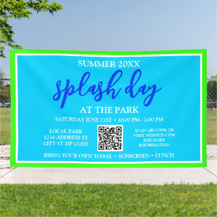 Summer Splash Day at the Park Outdoor Event 6x10 Banner