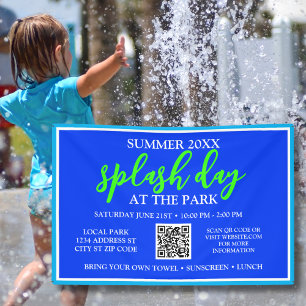Summer Splash Day at the Park Outdoor Event Banner