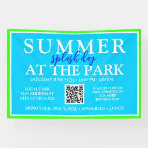 Summer Splash Day at the Park Outdoor Event Sign