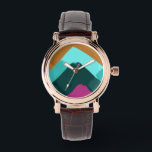 Summer Splash Wave Abstract Art Watch<br><div class="desc">Summer Splash Wave Abstract Art. Blue Brown Gold Magenta. Enjoy!</div>
