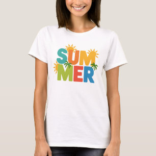 SUMMER Split Pop – Colourful Tropical Vibes T-Shirt