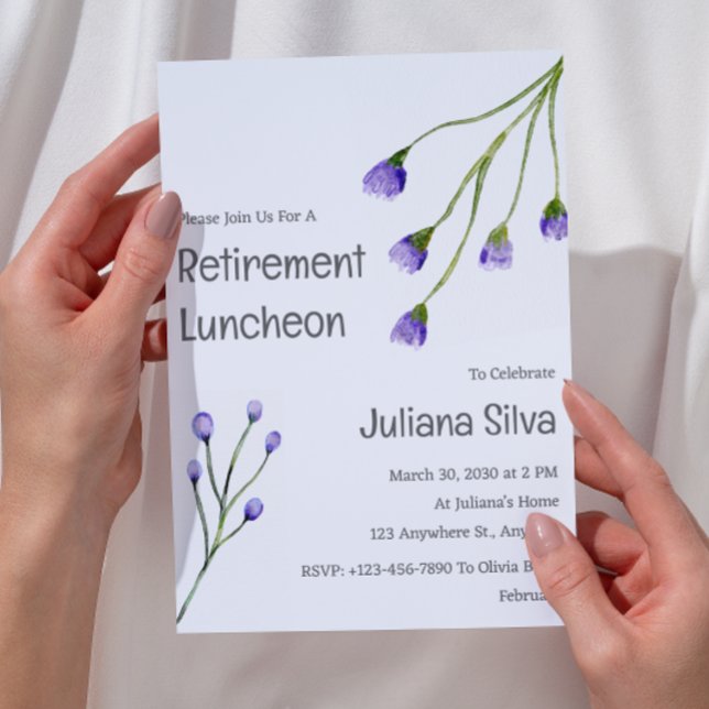 Summer Spring Garden Retirement Luncheon  Invitation (Creator Uploaded)