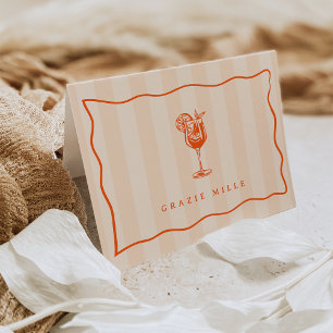 Summer Spritz "Grazie Mille" Italian Thank You Card