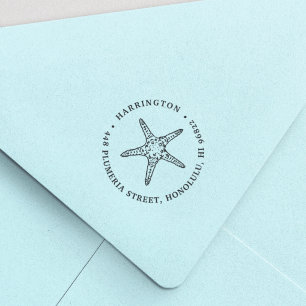 Summer Starfish   Return Address Self-inking Stamp
