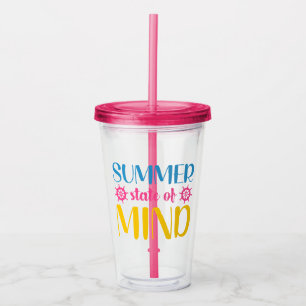 Summer State Of Mind Acrylic Tumbler