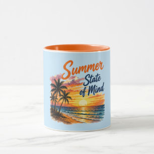 Summer State of Mind Trendy Beach Vibes Mug