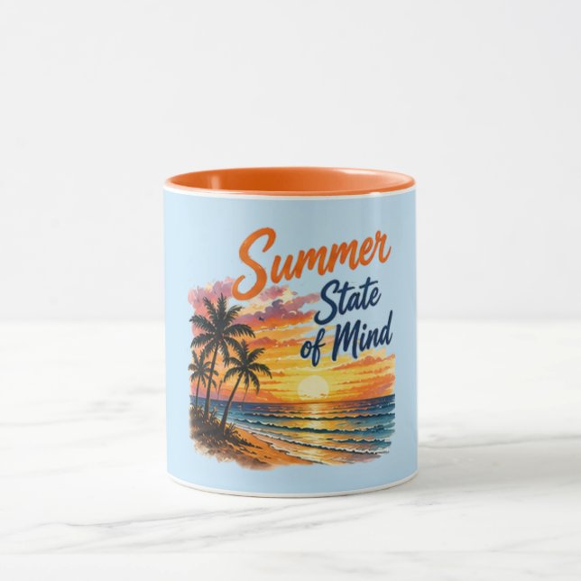 Summer State of Mind | Trendy Beach Vibes  Mug (Center)