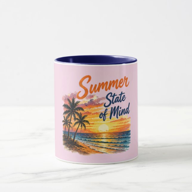 Summer State of Mind | Trendy Beach Vibes  Mug (Center)
