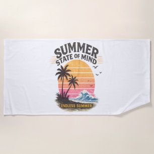 Summer State of Mind Vintage Beach Towel