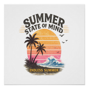 Summer State of Mind Vintage Poster