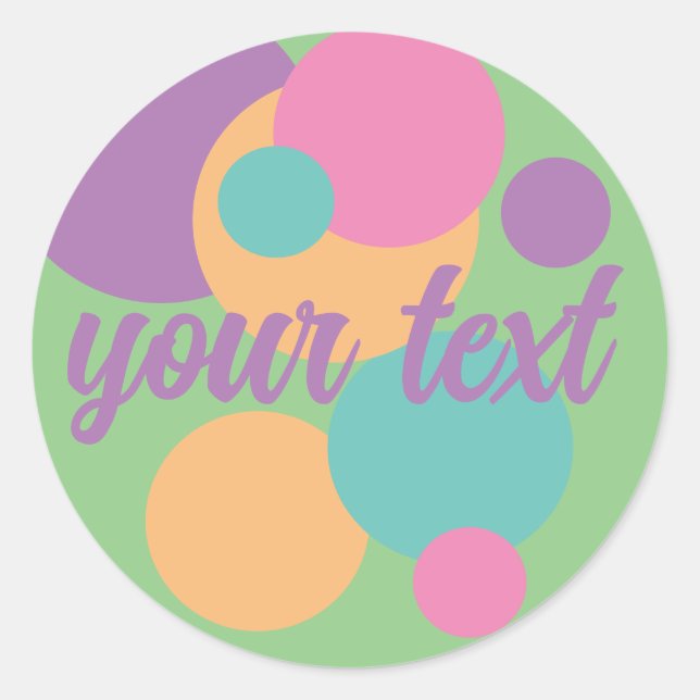 summer STICKER pastel rainbow confetti name fun  (Front)