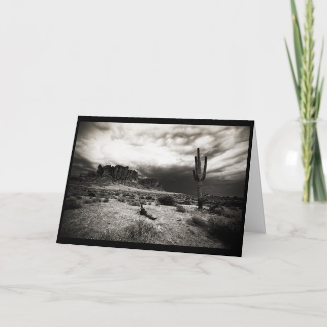 Summer Storm at the Superstition Mountains Card (Front)