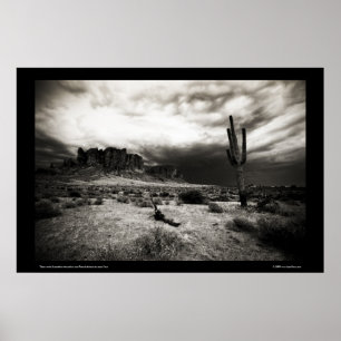 Summer Storm at the Superstition Mountains Poster