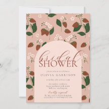 Summer Strawberries Bridal Shower Invitation