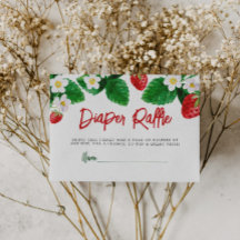 Summer Strawberry Baby Shower Diaper Raffle