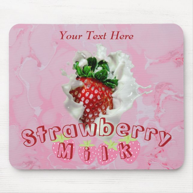 Summer Strawberry Fruit Cute Japanese Kawaii Food  Mouse Pad (Front)