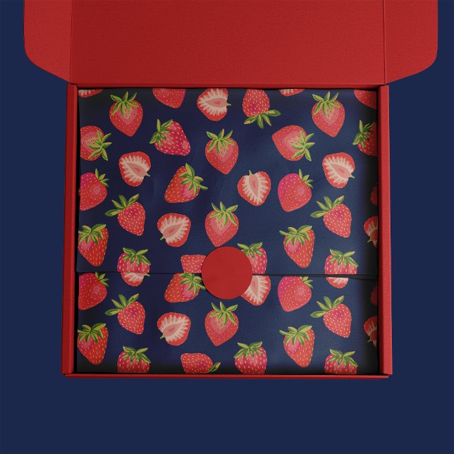 Summer Strawberry Fruit pattern Tissue Paper (Strawberry pattern tissue paper)