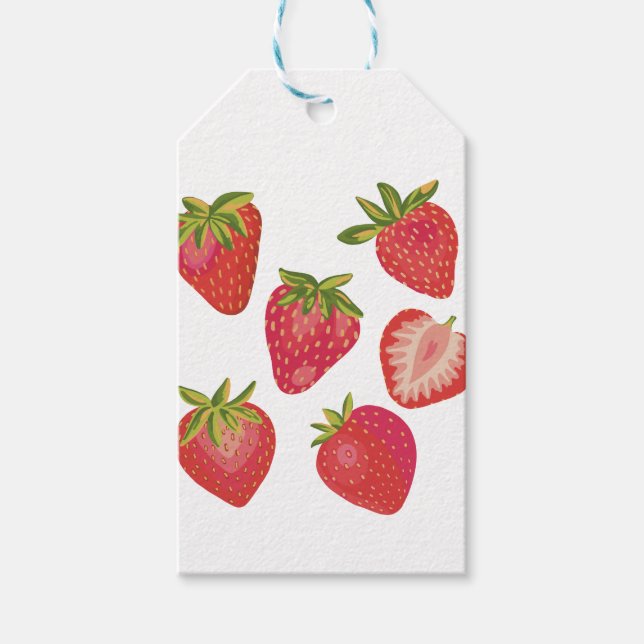 Summer Strawberry Gift Tags (Front)