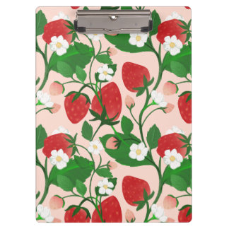 Summer Strawberry in Pink Clipboard