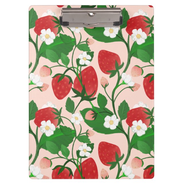 Summer Strawberry in Pink Clipboard (Front)