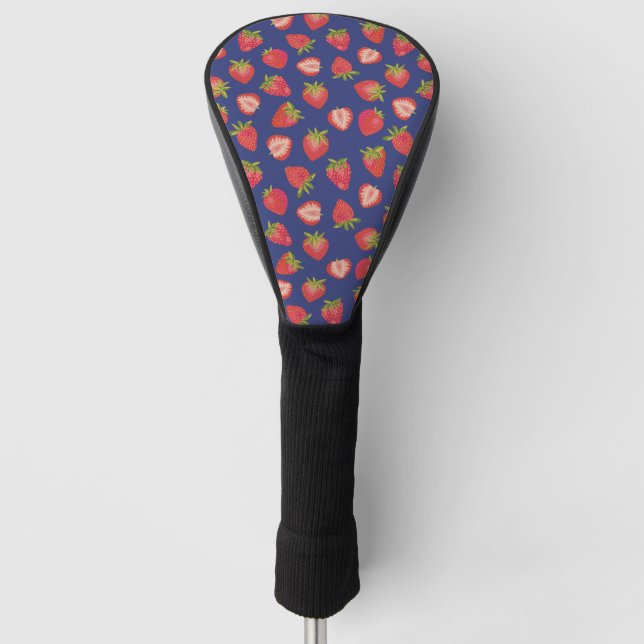 Summer Strawberry pattern Golf Head Cover (Front)