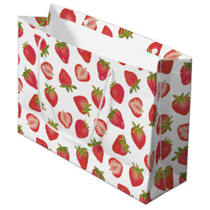 Summer Strawberry Pattern Large Gift Bag