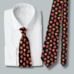 Summer Strawberry Pattern Tie