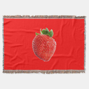 Summer Strawberry Throw Blanket