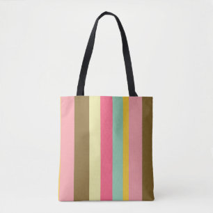 Summer Stripe Colour Palette Design Tote Bag