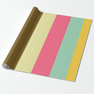Summer Stripe Colour Palette Design Wrapping Paper