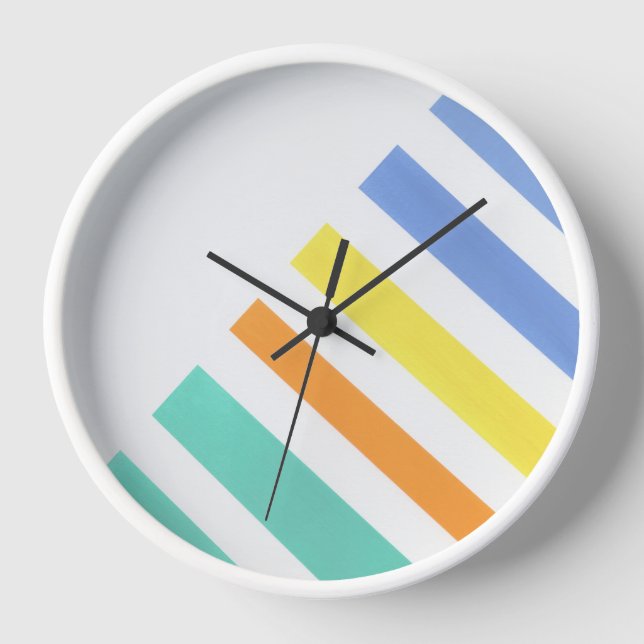 Summer Stripes Clock (Front)