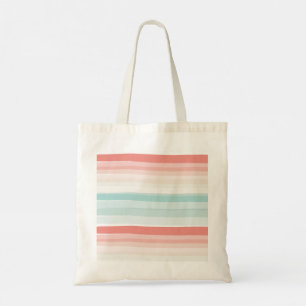 Summer stripes in coral and turquoise bag