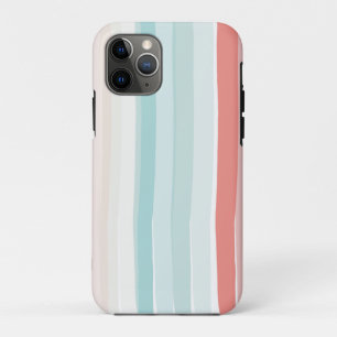 Summer stripes in coral and turquoise Case-Mate iPhone case