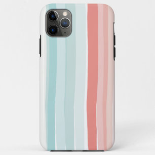 Summer stripes in coral and turquoise Case-Mate iPhone case