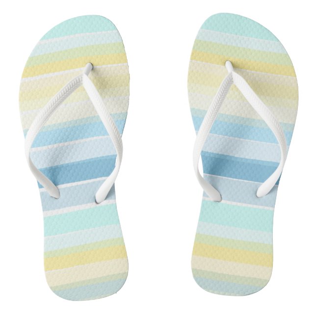 Summer stripes in retro print jandals (Footbed)