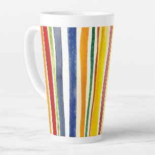 summer stripes latte mug