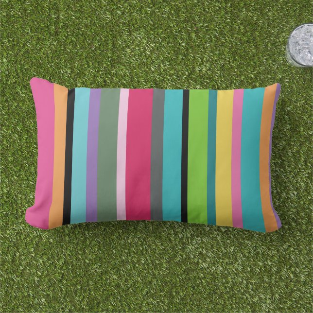 Summer Stripes Lumbar Cushion (Grass)