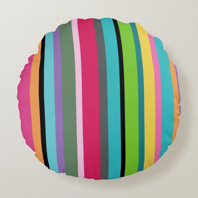 Summer Stripes Round Cushion (Front)