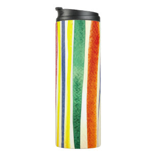summer stripes thermal tumbler