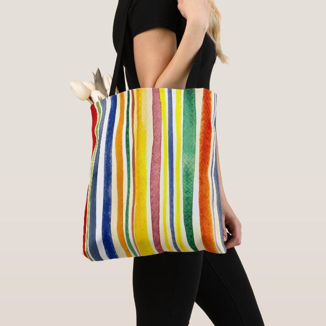 summer stripes tote bag (Close Up)