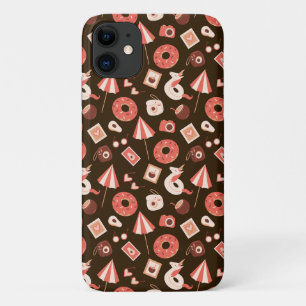 Summer Stuff Chocolate Brown Background Case-Mate iPhone Case