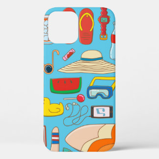 Summer stuff collection item for summer time at th iPhone 12 case