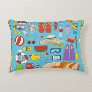 Summer stuff collection item for summer time at th decorative cushion