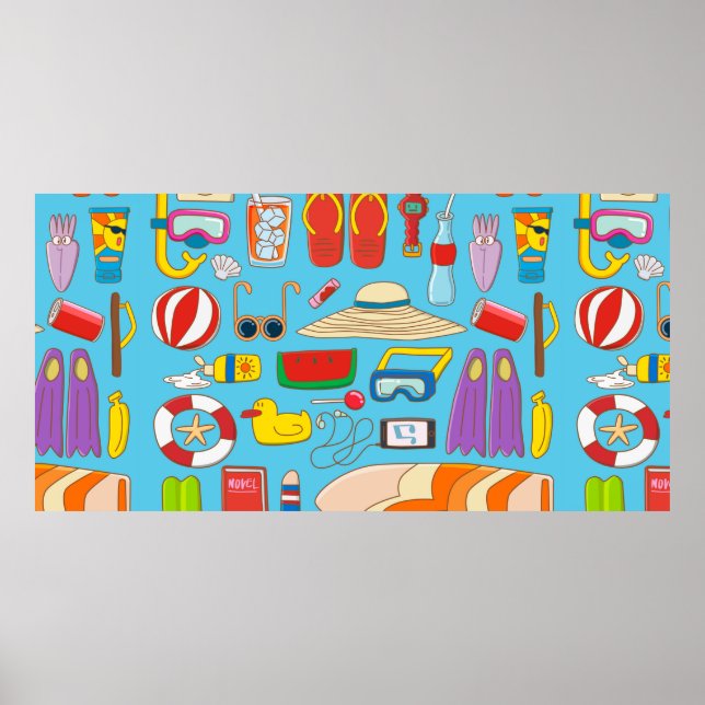 Summer stuff collection item for summer time at th poster (Front)
