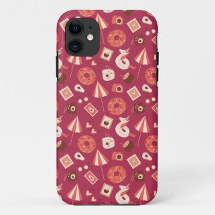 Summer Stuff Maroon Background Case-Mate iPhone Case